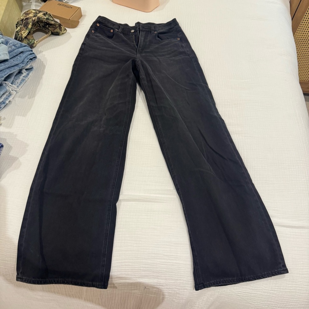 American Eagle Outfitters Black Wide Leg Jeans